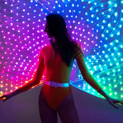 Wearable LED Display Rainbow Peacock Fantail 700 LEDs