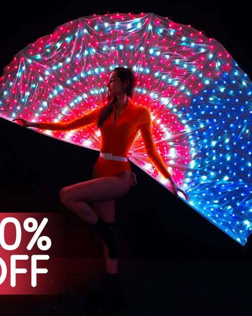 LED peacock fantail costume