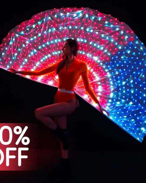 LED peacock fantail costume