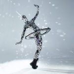 Contemporary Ballet Dance Costume Silver Mirror LED Tutu