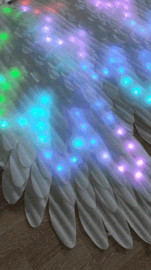 Smart Pixel Cosaply Wings with 200 LEDs