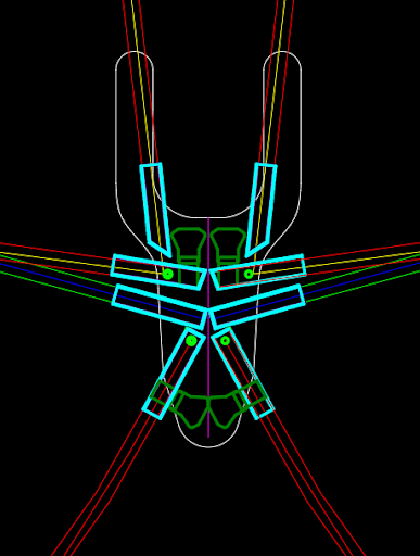 Drawing of the backpack that holds the suit