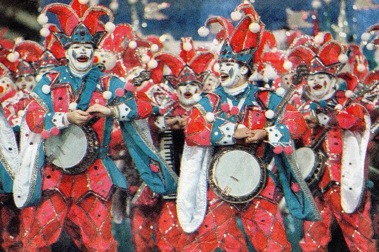 Mummers Parade in 1997. Performance by The Kingdom Of Swing and String
