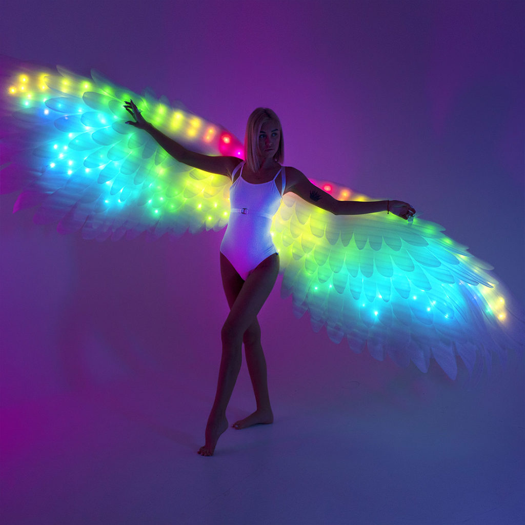 Anroll Halloween Mask LED Light Up Mask for Festival Cosplay Halloween Costume