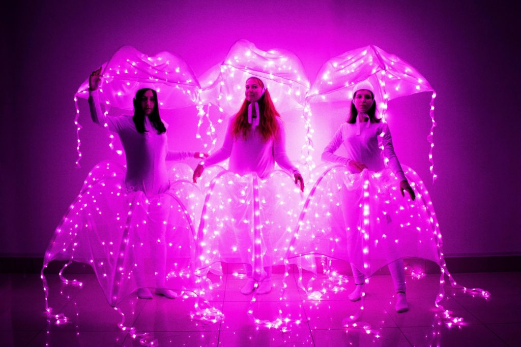 Custom LED Jellyfish Costumes for South Philly Vikings
