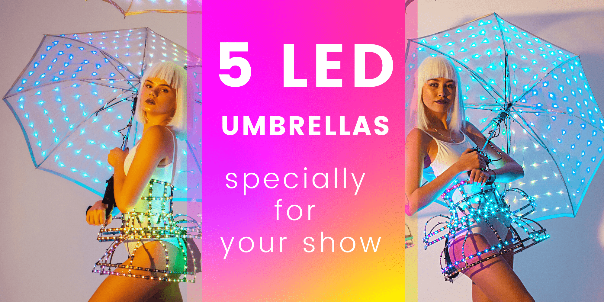 Smart LED light Up Umbrella and Corset _C49 - by ETERESHOP