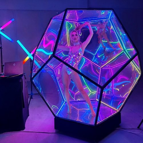 Led Infinity Dodecahedron installation for clubs and parties