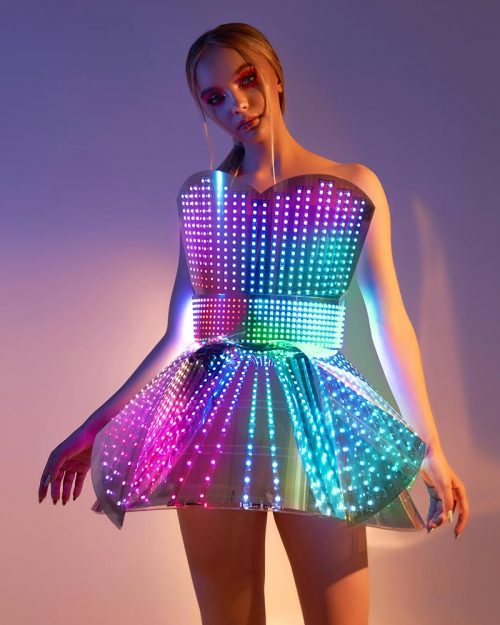 Smart LED pixel dress