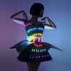 Rave LED light up rainbow dress outfit — photo 5