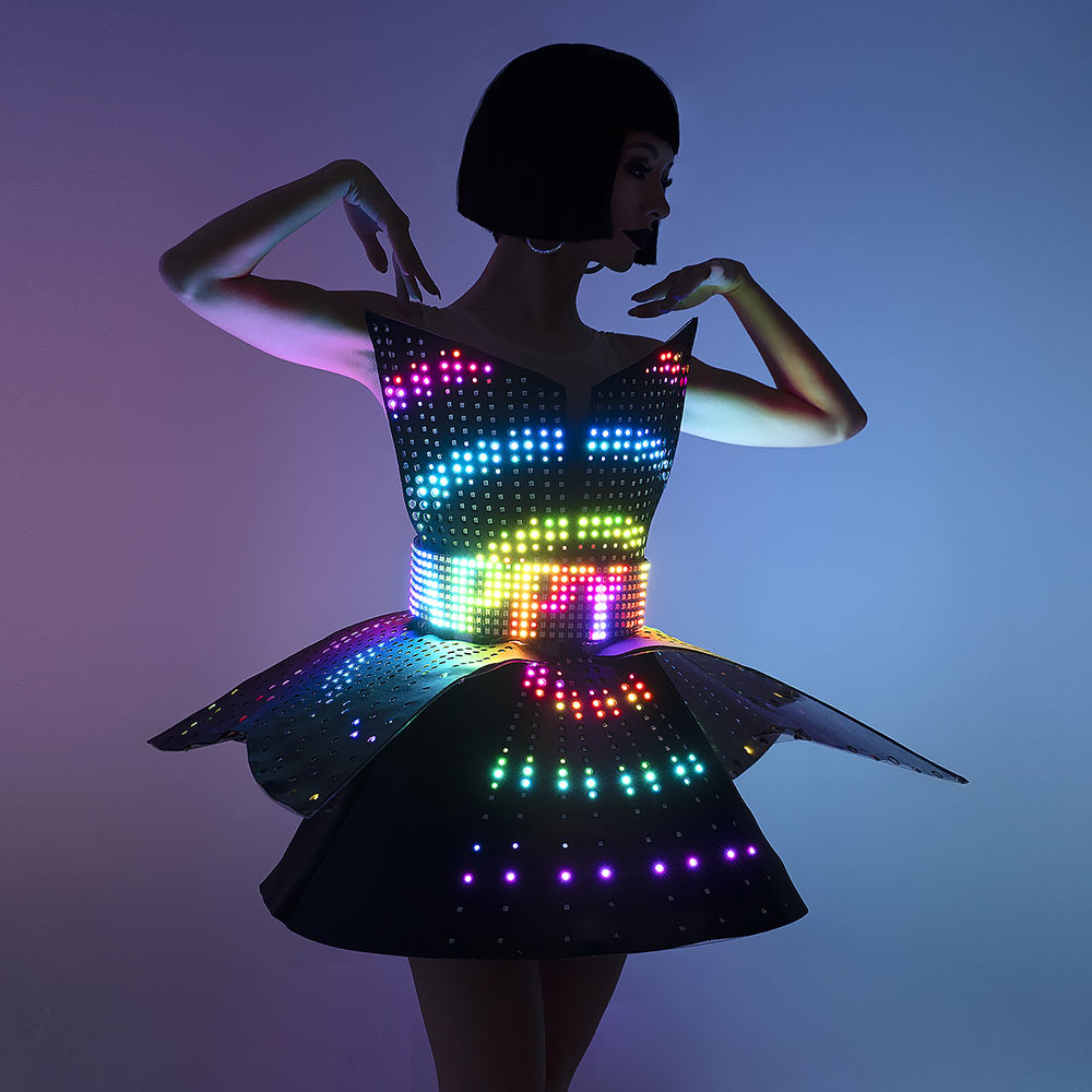Buy online Festival fashion LED costume- light up dress EVA