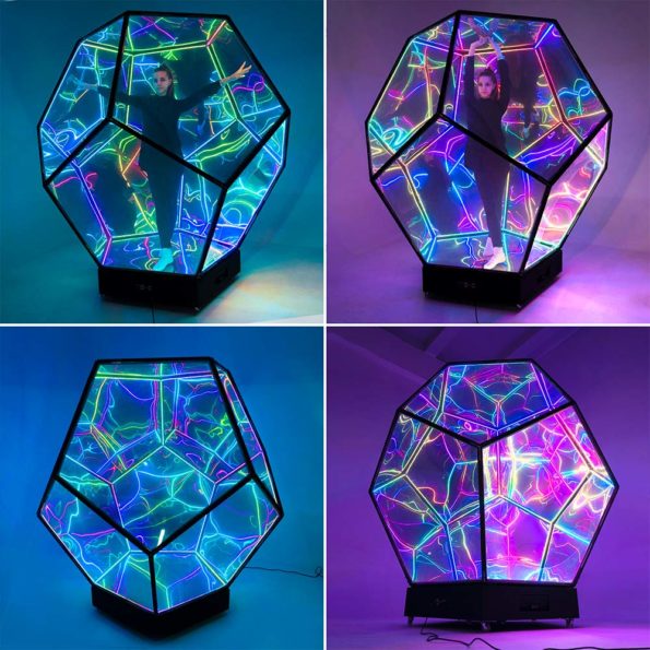 Giant HumanSized LED Infinity Dodecahedron installation