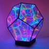 Large infinity dodecahedron LED light up decorations for the club