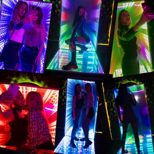 Large 3D LED Infinity Mirror decoration for your party with 8000 LEDs