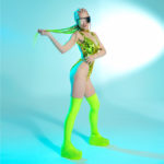 light green-sexy-female-body-with-disco-ball-effect-for-a-party