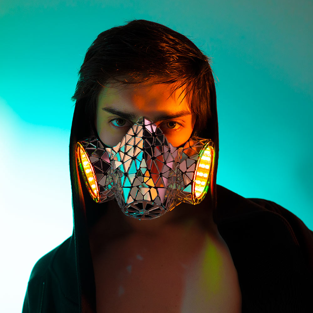Burning Man LED mask idea
