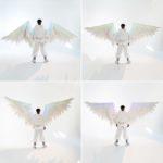 Cosplay white mechanical wings