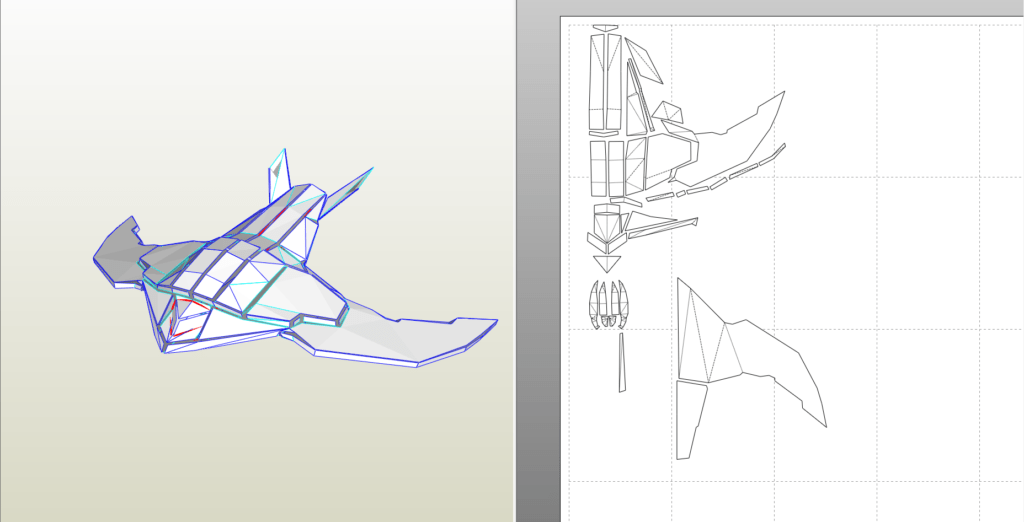 Drawing of the redwing model