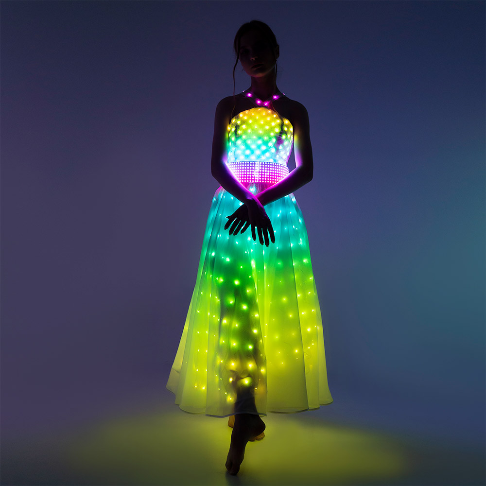 burning man glowing dress idea