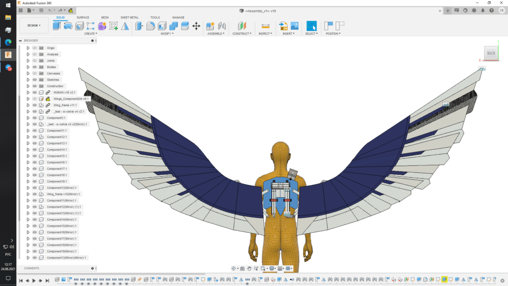 Detailing wings in the program CLO