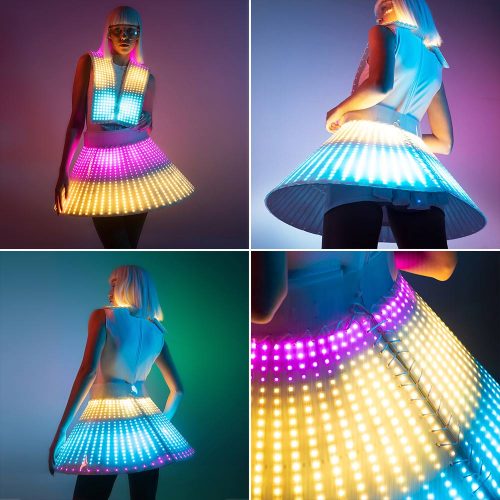 Rave Outfit Smart LED Dress with a Light Up Belt by ETERESHOP_H43-1