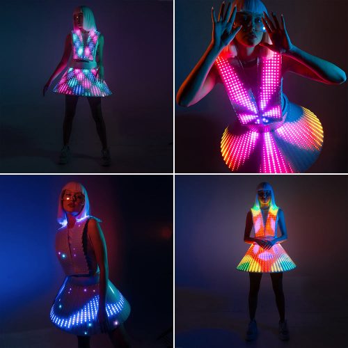 glowing effects on the dress