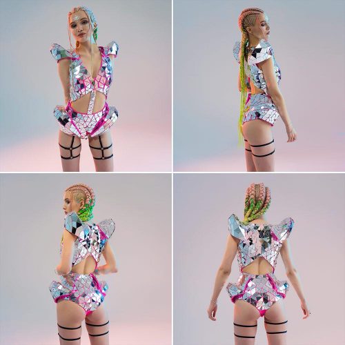 gogo mirror bodysuit