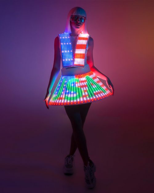 Festive dress glows in the dark