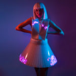 luminous dress with plats