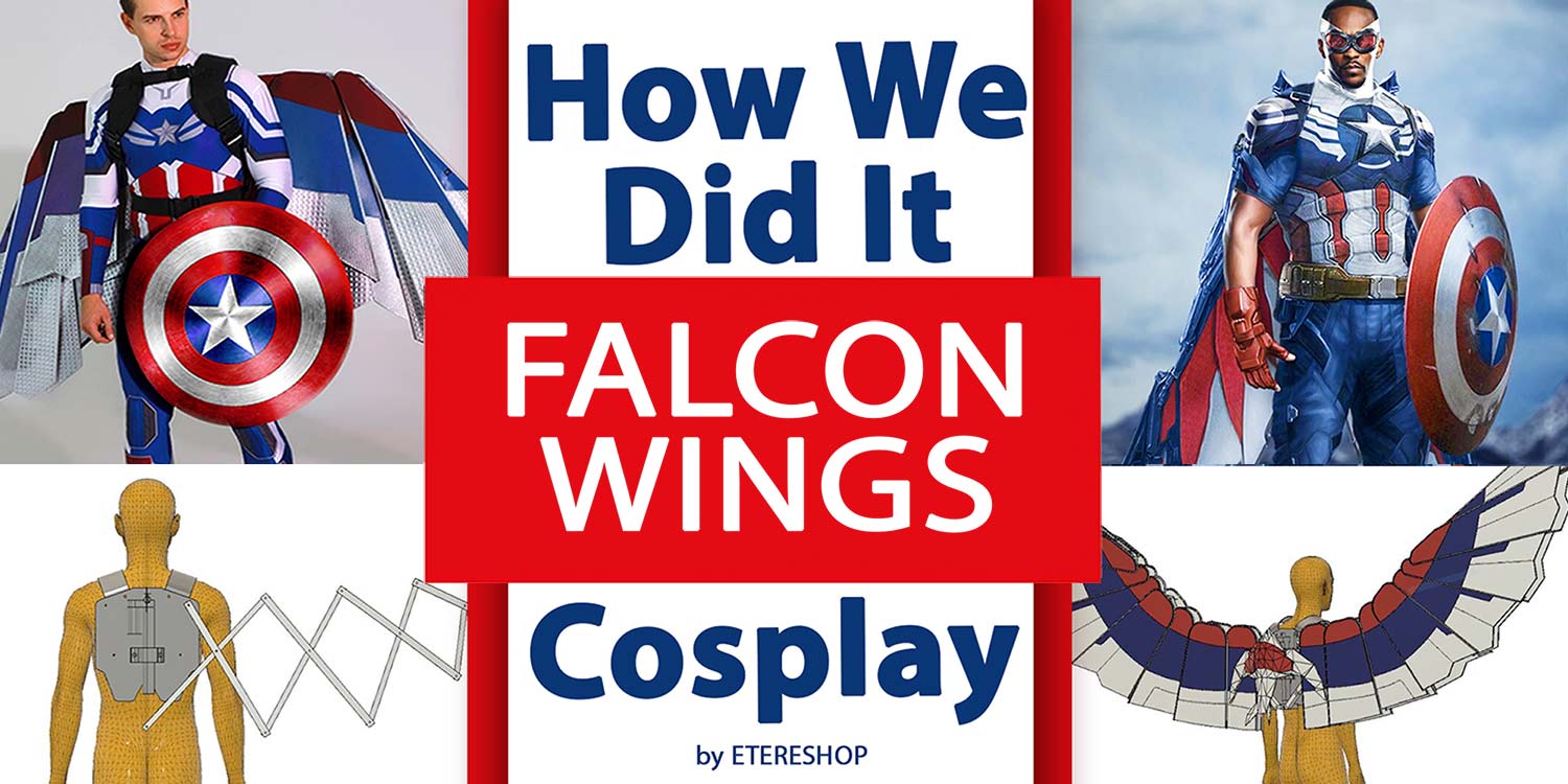 marvel falcon wings cosplay