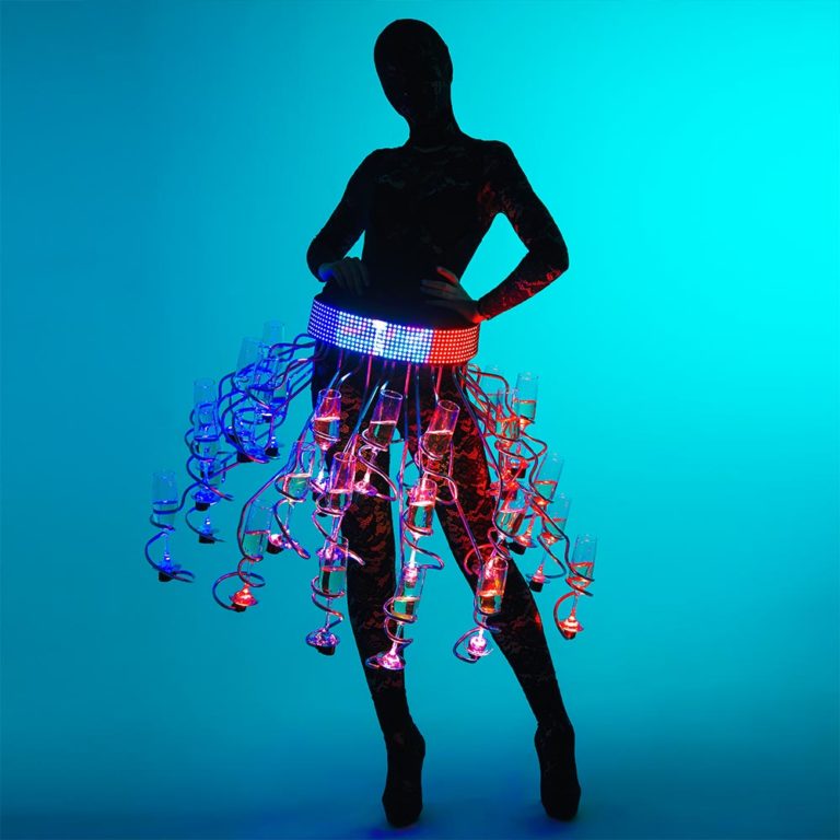 Strolling champagne table dress With 512 LEDs Belt - by ETERESHOP