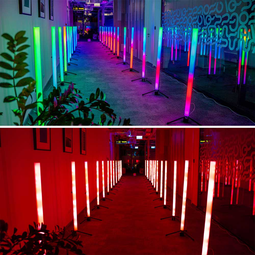 RGB LED mobile tubes decoration for installation - by Etereshop