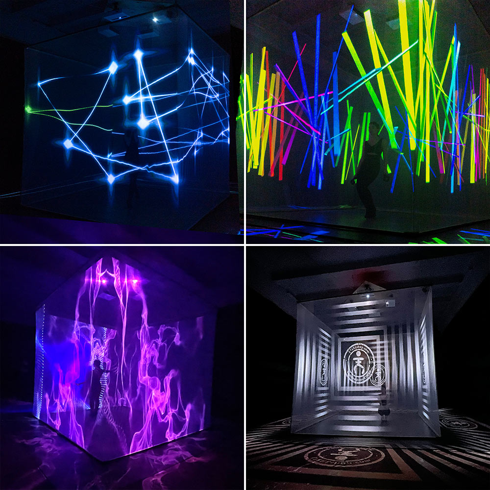 interactive 360-degree projection cube