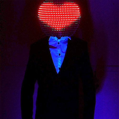 Connecting a programmable LED helmet to the face