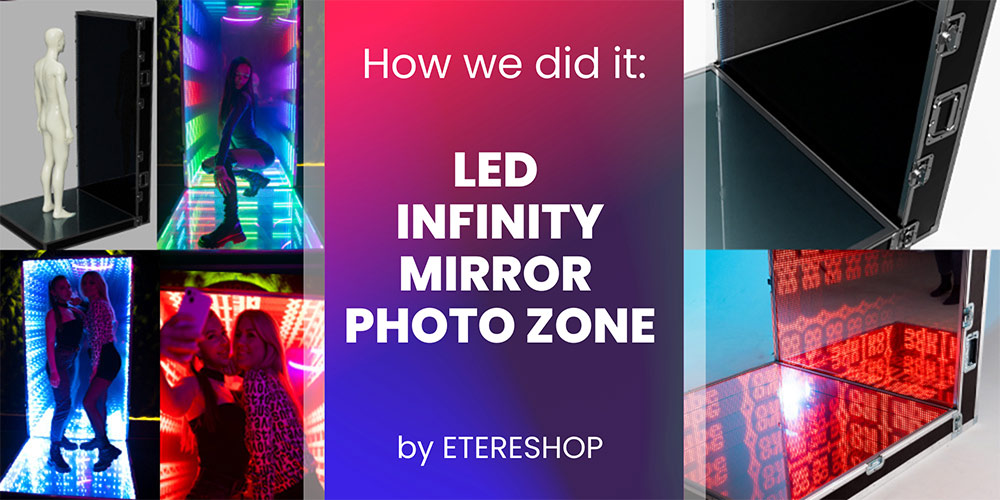 Led infinity mirror photo zone, how we did it - by ETERESHOP