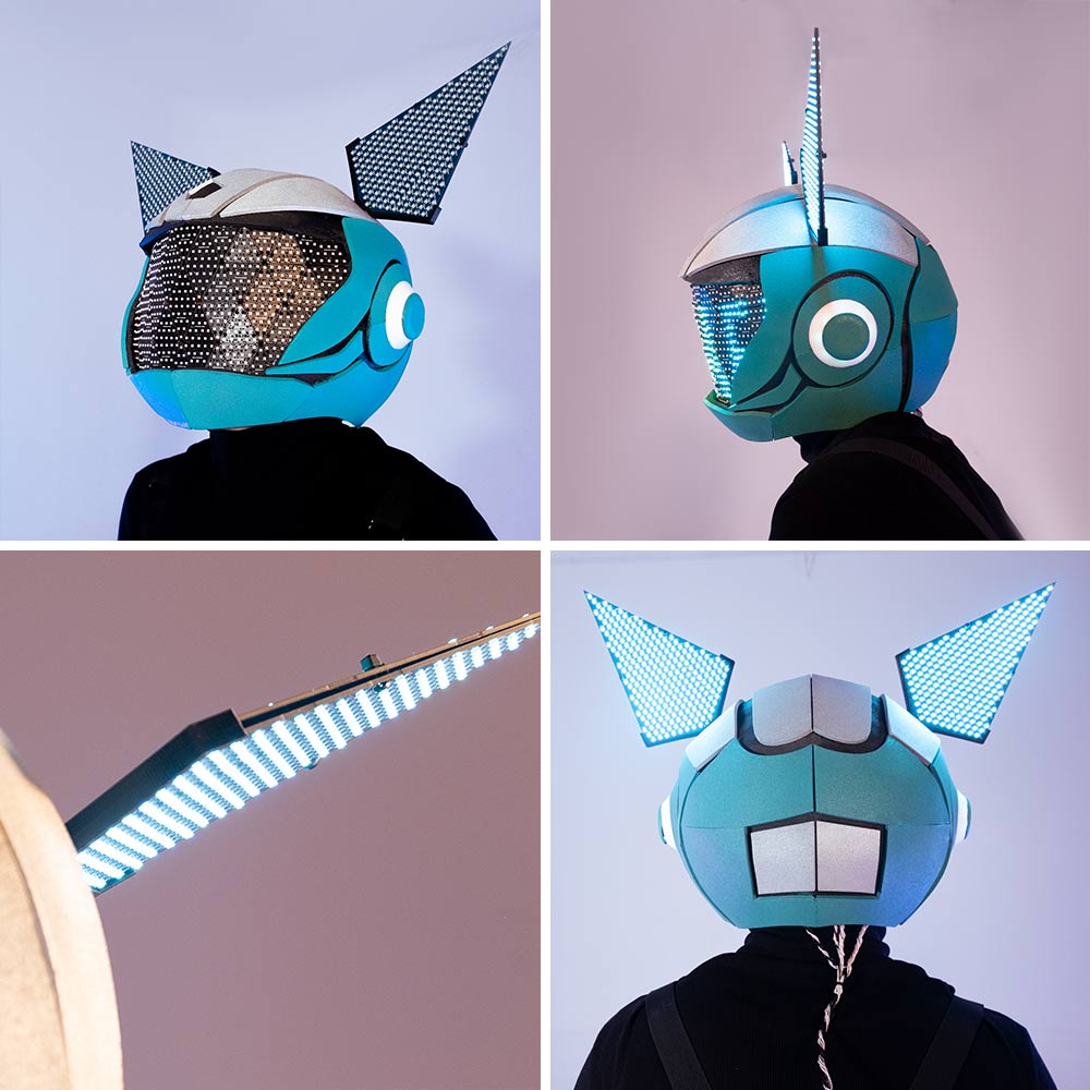 Custom LED cosplay mask Raeve Maeve - by ETERESHOP