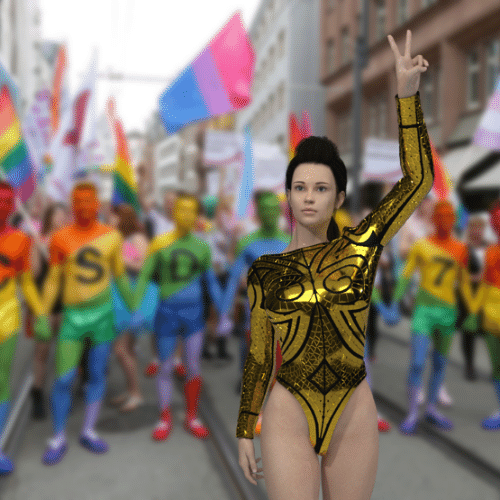 shiny-bodysuit-for-pride-parade