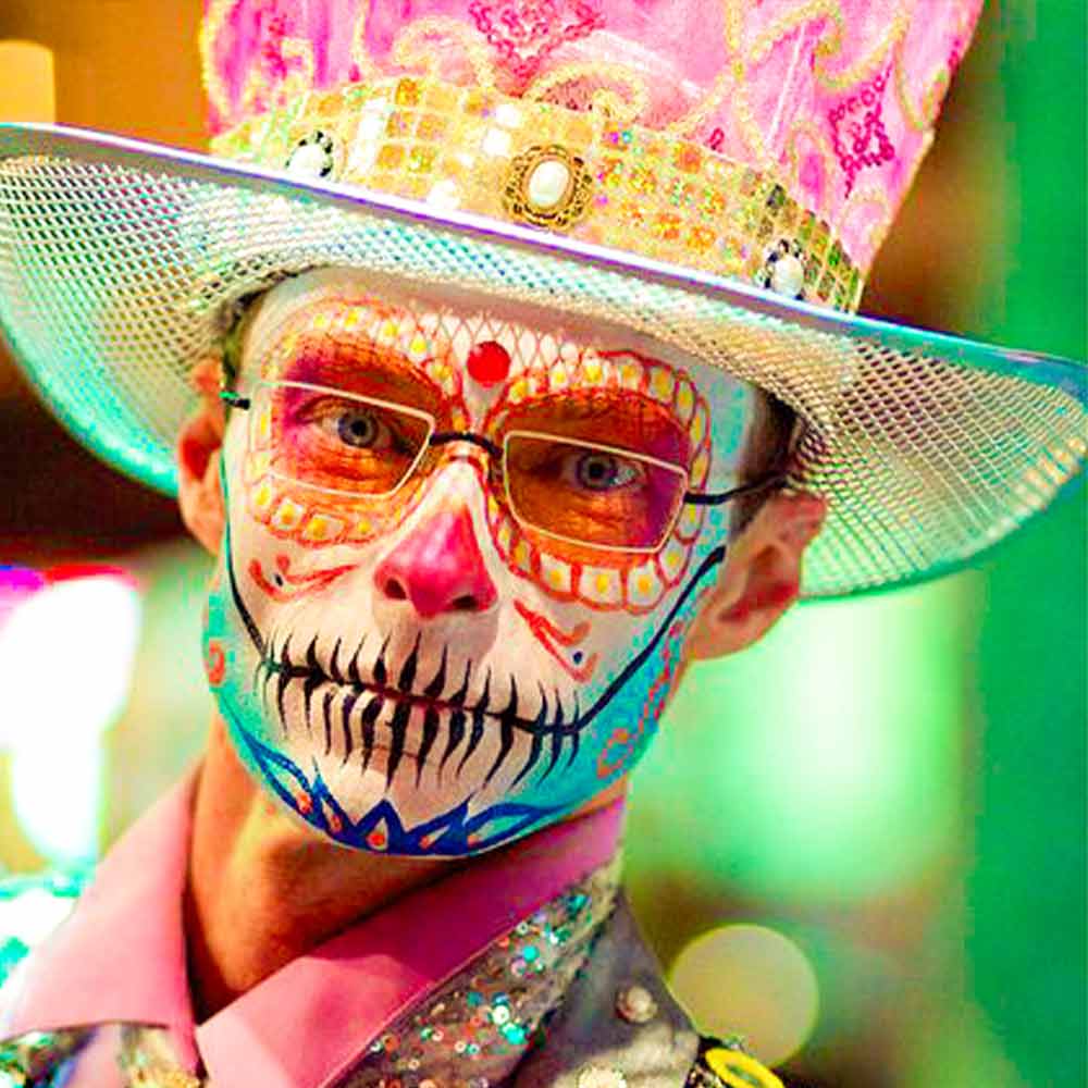 sugar skull man’s make up