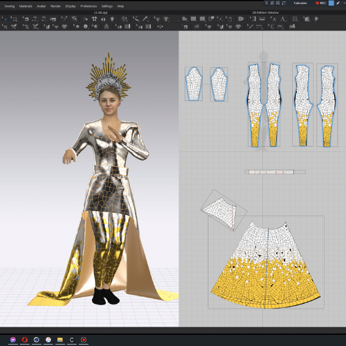 3d pattern for creating a custom outfit