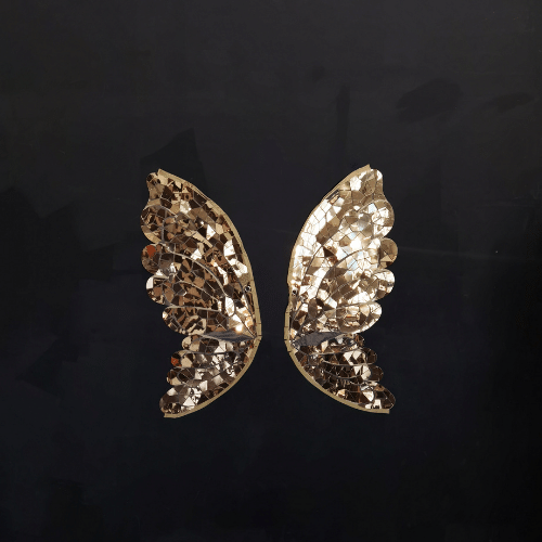 Golden mirror butterfly wings for a photo zone by ETEREshop