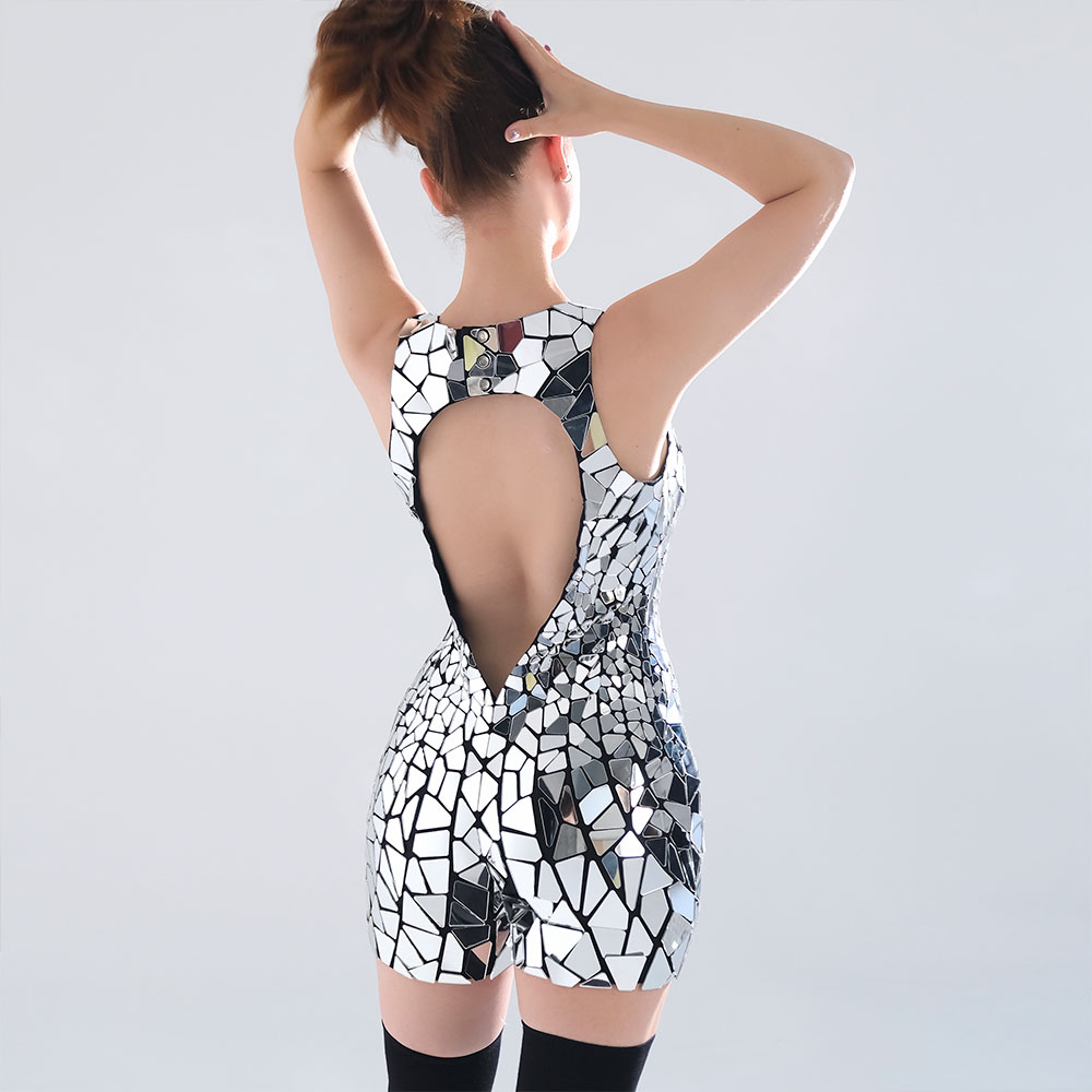 Silver Mirror Sexy Jumpsuit - by ETEREshop