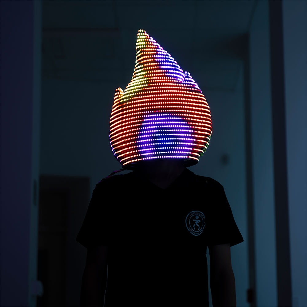 programmable-Leds-DJ-helmet