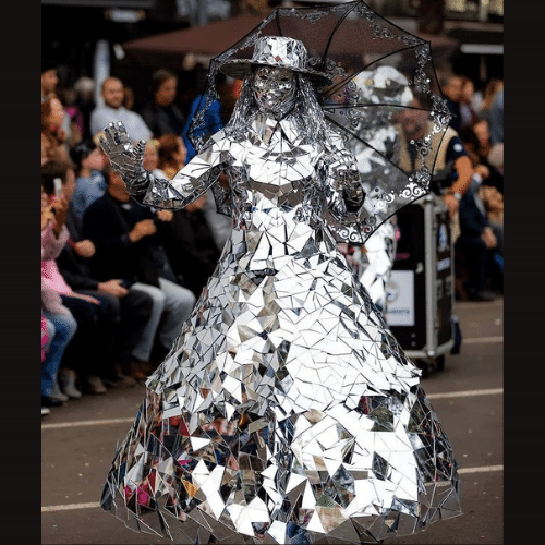 Mirror costume ideas for street performers