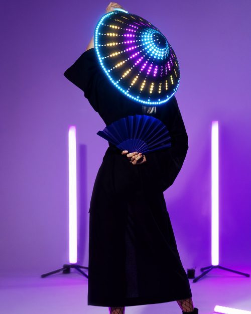 Cosplay led light up Japanese Samurai hat