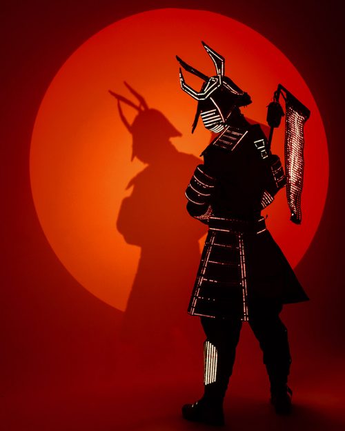 LED-cosplay-samurai costume