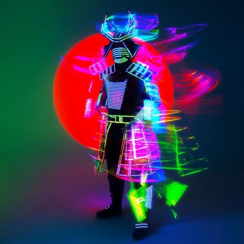 LED-cosplay-samurai-costume-for-festival