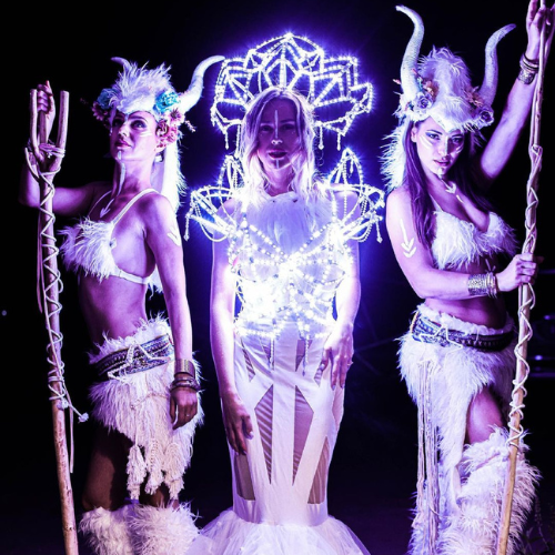 LED women costume of White Queen