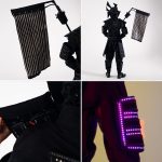 details-of-the-LED-cosplay-samurai costume