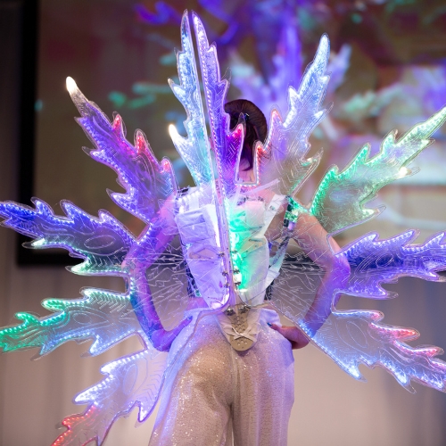 glow-in-the-dark snowflake costume for performances