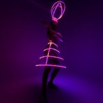 led light up dance cage dress for events