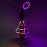 light up dance cage dress with cron for events
